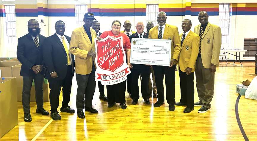 Salvation Army gets $500 from fraternity