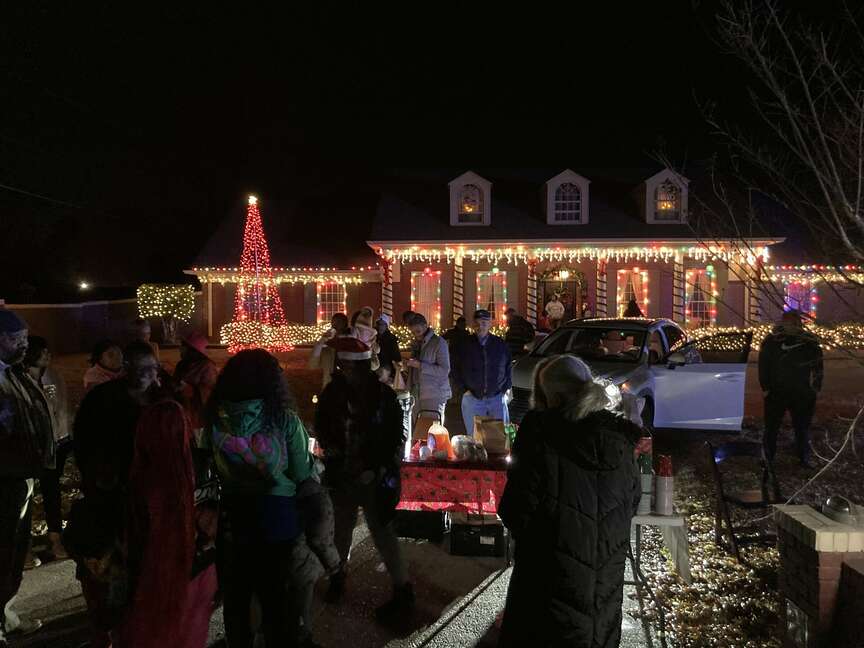 Longmeadow neighbors hold Christmas party