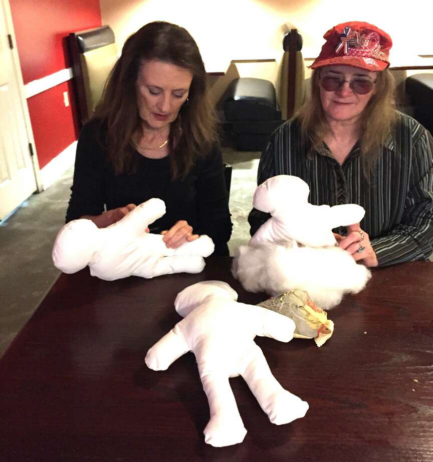 Willing Workers meeting crafts 15 dolls for hospital