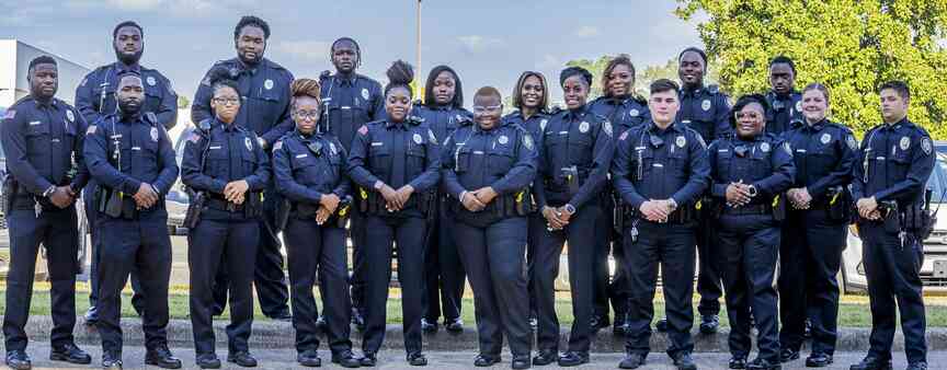 Pine Bluff police swear in 16 recruits, 2 certified officers