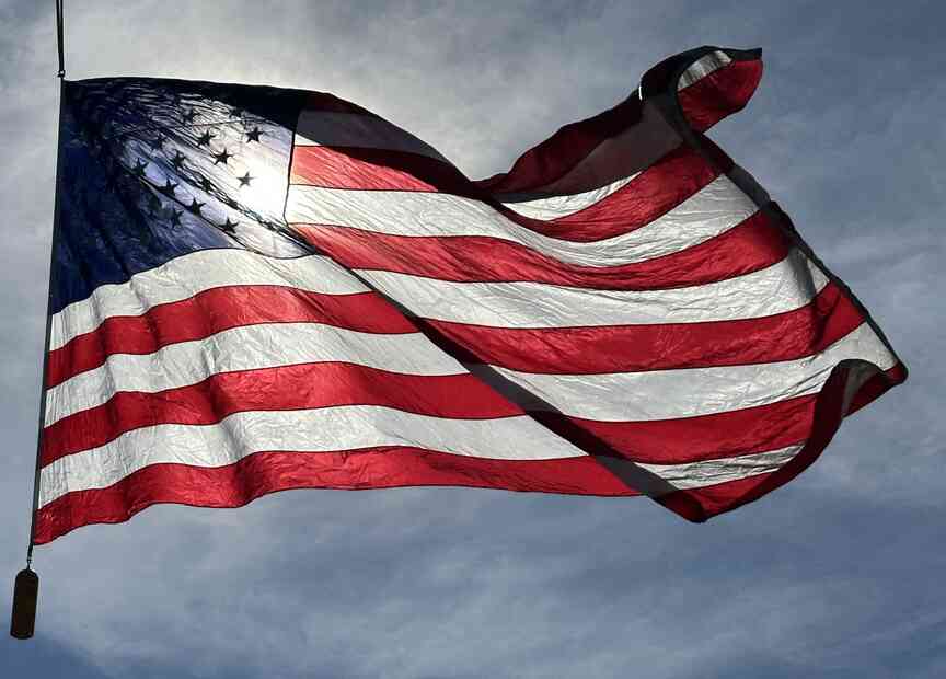 Stars and Stripes in White Hall