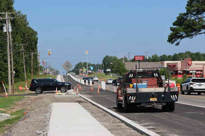 Road work continues in White Hall